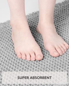 Waffle Solid Polyester <b>Bath</b> <b>Mats</b> Super <b>Absorbent</b> Non Slip with Tassels for Bathroom - Product Image 2