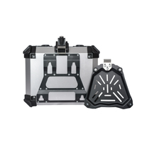 Top case moto 45L en aluminium argenté universel, coffre de voyage étanche pour moto