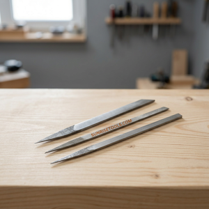 Outil de perçage pour bijoux en fer, ensemble de 3 gravoirs de forme irrégulière, manche en bois, support universel, modèle en aluminium 315 SUNTOOLS/STIPL DIY - Product Image 4