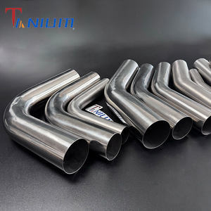 Tuyau courbé universel en titane de 1,2 mm d'épaisseur, personnalisable, pour véhicule/moto - Product Image 1