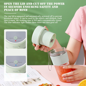 Juicer listrik portabel Blender dengan sedotan 350ML mixer buah 1200mAh USB isi ulang Juicer manis cangkir pemeras pembuat jus - Product Image 5