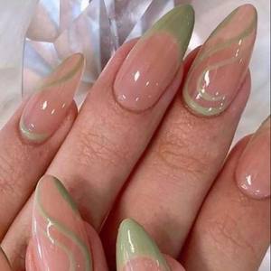 <span class=keywords><strong>Uñas</strong></span> <span class=keywords><strong>postizas</strong></span> de stiletto francés Extra largas, gel suave de cobertura completa, cápsula acrílica bonita, Etiqueta Privada - Product Image 5