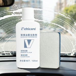 Removedor de Película de Grasa para Parabrisas, Tratamiento Antilluvia y Antivaho, Fórmula Abrasiva que Elimina Manchas de Agua y Suciedad, Seguro para la Noche - Product Image 1
