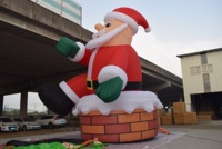 Père Noël gonflable, mascotte de Noël, publicité surprise, décoration de centre commercial gonflable pour Noël