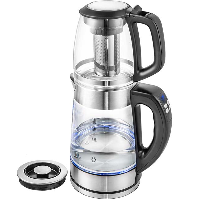 Водонагреватель Samovar емкостью 1,8 л, турецкий двойной чайник из нержавеющей стали, турецкий чайник с контролем температуры