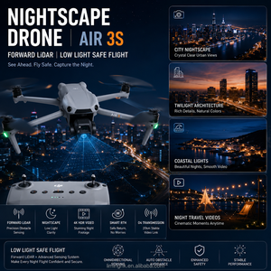 Air 3S Nightscape <b>Drone</b> Forward LiDAR Omnidirectional Sensing For Low Light City Aerial Video Safe Flight Creator Combo Bundle - Product Image 1