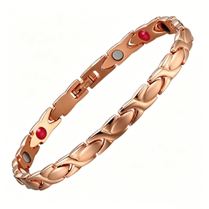 Bracelet magnétique en acier inoxydable PFT, tendance et simple, pour femmes, avec ions négatifs - Product Image 6