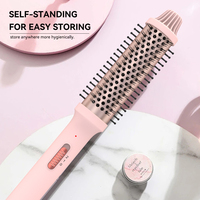 Conception populaire meilleur vendeur une étape longue baril cheveux bigoudi brosse enchevêtrement teezer brosse à cheveux fer à friser brosse cheveux Styler outils