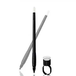Pluma de Microblading Desechable Esterilizada con Punta de Esponja y Anillo de Sujeción 18U Herramienta Manual PMU - Product Image 2