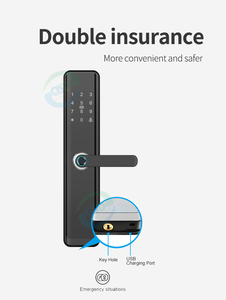 Bảo mật cao thông minh vân tay thông minh khóa cửa nhà cửa trước <span class=keywords><strong>Wifi</strong></span> tuya ttlock App khóa kỹ thuật số cửa gỗ - Product Image 5