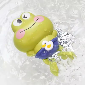 Juguete de Agua de Rana Feliz con Resorte para Nadar y Jugar en el Agua, Juguete de Agua Montessori de ABS sin Pilas para Niños, Juguete de Baño para Bebés - Product Image 1