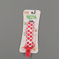 Chaîne porte-sucette et anneau de dentition pour bébé Yobe Baby YB1012 en polyester avec emballage carte en papier