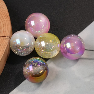 Cuentas Redondas <span class=keywords><strong>de</strong></span> Resina Brillante con Diseño <span class=keywords><strong>de</strong></span> Estrellas <span class=keywords><strong>de</strong></span> 12/16 mm para Hacer Joyería, Cadenas para Teléfono, Pulseras y Collares, Accesorios <span class=keywords><strong>de</strong></span> Acrílico - Product Image 2