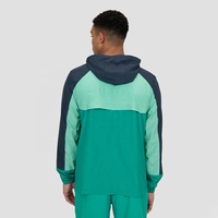 Anorak en nylon fin personnalisé pour hommes Veste coupe-vent à capuche de haute qualité Pull d'extérieur Veste coupe-vent à fermeture éclair et patché