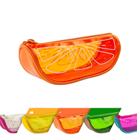 Trousse à crayons transparente en tissu, motif fruits, pour étudiants et enfants, pratique pour la papeterie, production en série