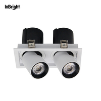 Projecteur mural encastré LED COB en aluminium réglable 7W-35W pour hôtel et usage industriel