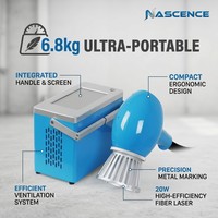 Machine de marquage laser portable intelligente Q8, marqueur laser à fibre 1064 nm pour métal, code QR, code-barres, numéro de série