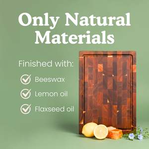 Planche à découper en bois d'acacia massif 16x11x1,5 pouces, à grain transversal, épaisse, robuste, réversible, pré-oléée, pour charcuterie - Product Image 5