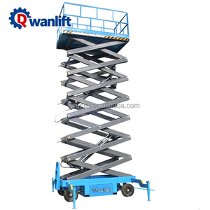 500kg 9m Semi-Electric Scissor Lift Electric Scaffolding Baja Paduan 20m Penggunaan Dalam/Luar Ruangan - Product Image 6