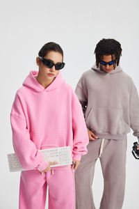 Sweat à capuche en molleton coupe boxy personnalisé 370 g/m² de haute qualité, effet délavé vintage, déchiré, avec impression DTG et broderie, style streetwear - Product Image 2