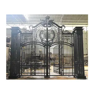 Заводская цена, безопасные алюминиевые ворота, раздвижные железные главные ворота, стальные ворота