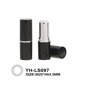 Matte Black Round <b>Lipstick</b> Tube Silver Trim ABS Material Empty Cosmetic Lip Balm Container <b>Custom</b> Logo <b>Lipstick</b> Makeup Packaging - Product Image 2