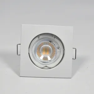 Kare yuvarlak seçilebilir gömme beyaz siyah LED Downlight konut COB 3W 5W 6W 7W 9W LED Spot aşağı ışık tavan lambası AC85-265V