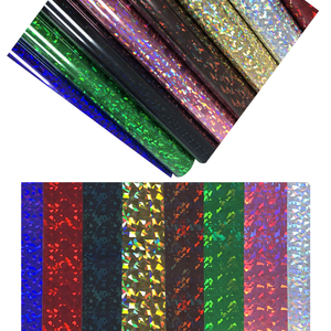 Wholesale Heat Transfer <strong>Vinyl</strong> Plotter Cutter High Flex Easyweed Poly <strong>Holographic</strong> Heat Transfer HTV <strong>Vinyl</strong> for T-shirt - Product Image 2