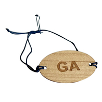 Etiqueta de madera programable NFC pulsera logotipo personalizado nudo cierre cuerda RFID poliéster cordón fino joyería pulsera para evento