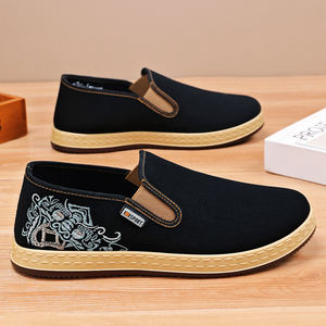 B-LD848 hommes sportif toile à la mode chaussures de Fitness motif personnalisé chaussures en tissu brodé pour le printemps nouveau Style de marche - Product Image 1