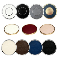 Sous-verres ronds en métal d'origine, sous-verres en cuir PU avec bord doré, multicolores, résistants à la chaleur, pour la maison et le bar