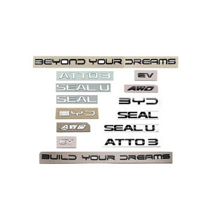 Emblème BYD Seal personnalisé <span class=keywords><strong>noir</strong></span> <span class=keywords><strong>mat</strong></span>, bling bling, cristal, réutilisable, créez votre propre <span class=keywords><strong>autocollant</strong></span> de carrosserie de voiture de rêve - Product Image 1