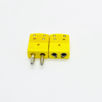 Connecteur femelle à montage sur panneau en nylon jaune de type K chinois, connecteur à 2 broches