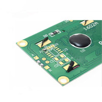 Modul LCD Monokrom 1602 STN Grosir Pabrik Kustom, Layar Karakter 16x2, Latar Belakang Biru, Lampu Latar LED 300cd/m