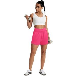 Pantalones cortos deportivos FOXA para mujer, color rosa, M, de secado rápido, con bolsillos, para yoga, correr, ropa de verano - Product Image 6