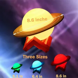 New Original Planet Lamp Saturn <b>Light</b> Bedroom Bedside Lamp <b>Night</b> <b>Light</b> USB Rechargeable Touch Style New Strange Lamp - Product Image 2