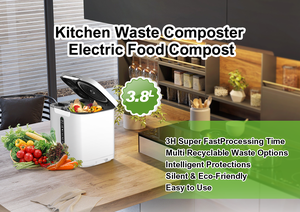 Composteur de déchets alimentaires électrique en acier inoxydable à double filtre pour usage domestique avec une capacité de 3,8 L - Product Image 4