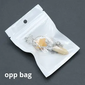 Tự nhiên trắng & Hồng thạch anh tím kabbalah Mặt dây chuyền lớn hình lục giác cột vệ tinh đánh bóng con lắc khắc Quyền trượng quyến rũ - Product Image 4