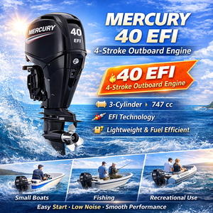 Nouveau moteur 4 temps à essence 40 CV 40 EFI pour la rénovation/amélioration des bateaux de pêche et des bateaux de plaisance - Product Image 2
