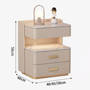 Mesita de Noche con Carga Inalámbrica Directa de Fábrica + Luz LED de 3 Colores, Colores y Funciones Personalizables para Mesa de Noche de Dormitorio - Product Image 5