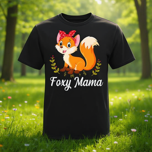 T-shirt Foxy Mama pour les amoureux des animaux, avec motif renard mignon, pour la fête des mères - Product Image 3