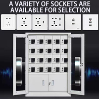 Casier de chargement de téléphone portable en acier au design moderne personnalisé avec serrure à clé intelligente Armoire de stockage électronique pour la salle de sport et l'école