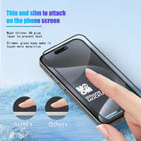 Aurey incassable anti-empreintes digitales anti-huile HD 2.5d 9H protecteur d'écran lunettes trempées mobiles pour iphone 15 14 13 12 pro max