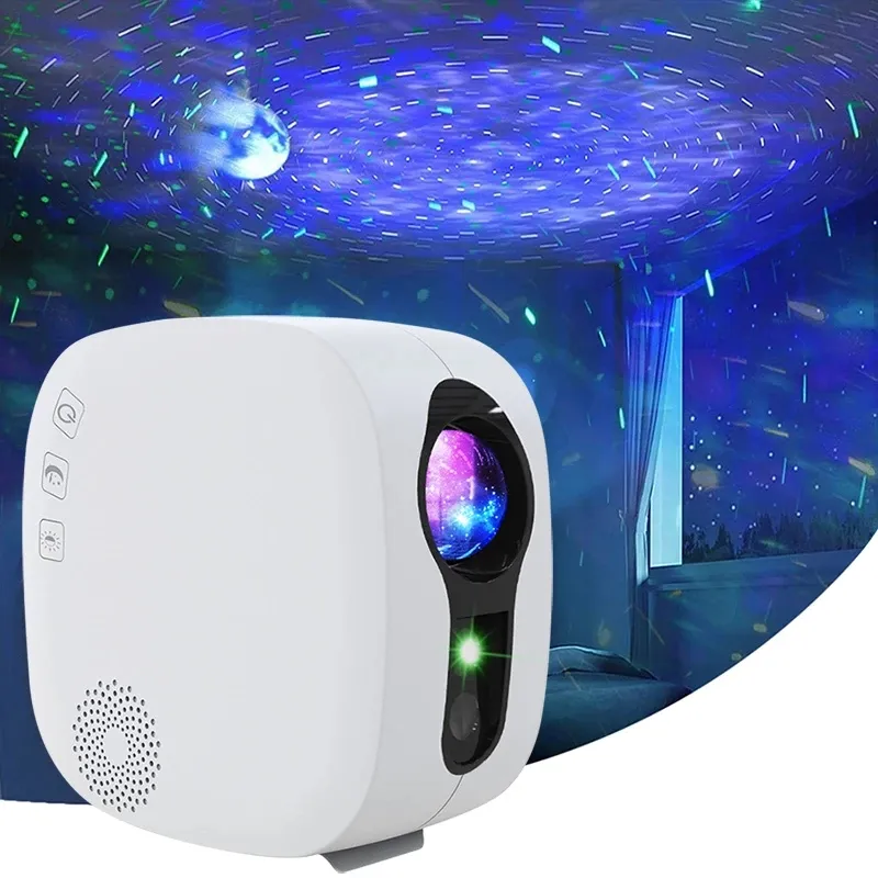 LED Laser Star Light Music Remote Control Galaxy Projector, Ocean Wave Starry Sky Night Lamp with UK/EU/US Plug
