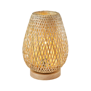 Mắt-chăm sóc phòng ngủ cạnh giường ngủ ánh sáng ban đêm tre weavingtable đèn với làm bằng tay tự nhiên cơ sở bằng gỗ - Product Image 6