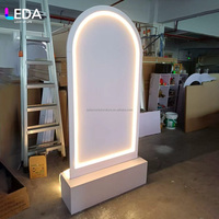 Panneau d'accueil LEDA personnalisé en acrylique PVC, arche de bienvenue LED pour mariage, panneau d'accueil LED pour entrée, toile de fond pour mariage, événements, décoration