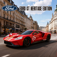 Voiture télécommandée officielle sous licence 1:24 Ford GT Heritage Edition 27 MHz avec phares, modèle super sport entièrement fonctionnel