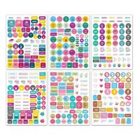 Autocollants personnalisés écologiques et imperméables pour carnets, papier découpé pour agendas bullet, feuilles d'autocollants décoratifs personnalisables DIY