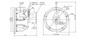 Moteur à air à pistons radiaux HXHM17 20HP, moteur à air comprimé industriel OEM HONGXIN à vendre - Product Image 2