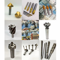 Embout fraiseuse à chanfreiner M35 Cobalt HSS, revêtement titane, 90 degrés, à une seule dent, outil de chanfreinage et de débavurage